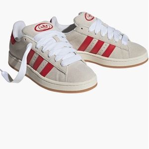 Brand New Adidas Campus 00s in crystal white/red